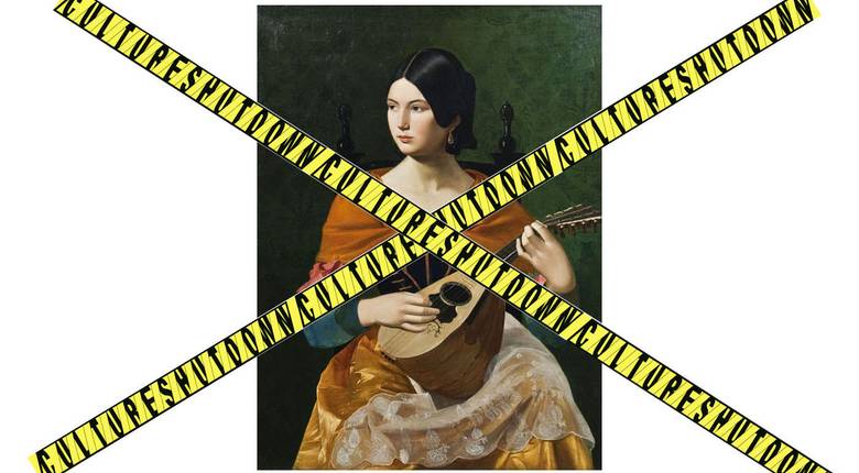 Vjekoslav Karas, Rimljanka s mandolinom, ulje na platnu, Rim, 1845. - 1847.
Hrvatski povijesni muzej, Zagreb
